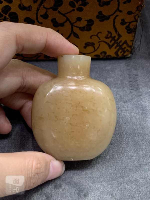 清黄玉鼻烟壶 - 图2
